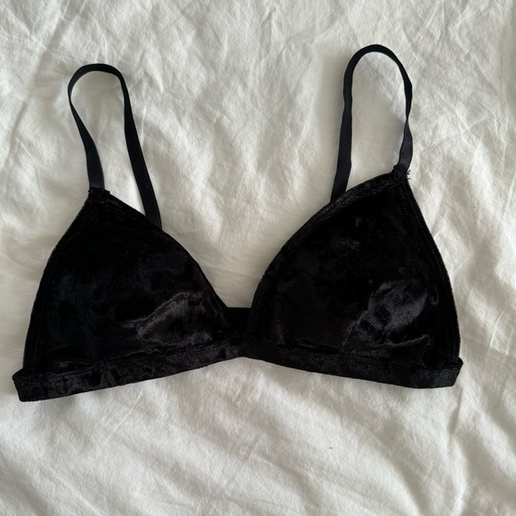 Dynamite black velour bralette - Picture 1 of 8